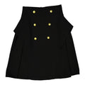 Black Gold Button Blazer Skirt