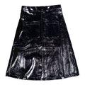 Black Leather Pocket Front Skirt