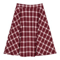 Burgundy Plaid Flair Skirt